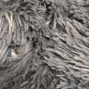 28in Large Dog Bed, Medium Size Dog and Cats, Calming Donut Bed for Puppy and Kitten, Washable Round Fluffy Pet Bed (Dark Grey)