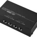 Ultra-Compact Hum Destroyer 2-Channel Hum Eliminator Noise Filter with 1/4 Inch TRS Inputs Outputs