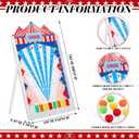 Fulmoon Large Disk Drop Game with 10 Disks and 60 Balloons Fun Carnival Game Circus Theme Party Games 30 x 18 Inch Acrylic Family Board Games for Carnival Decorations Birthday Supplies Activities