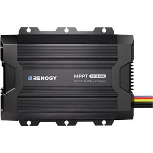 Renogy 40A DC-DC Battery Charger with MPPT Solar and Alternator Dual Power Input, for Flooded, Gel, AGM, and Lithium Battery