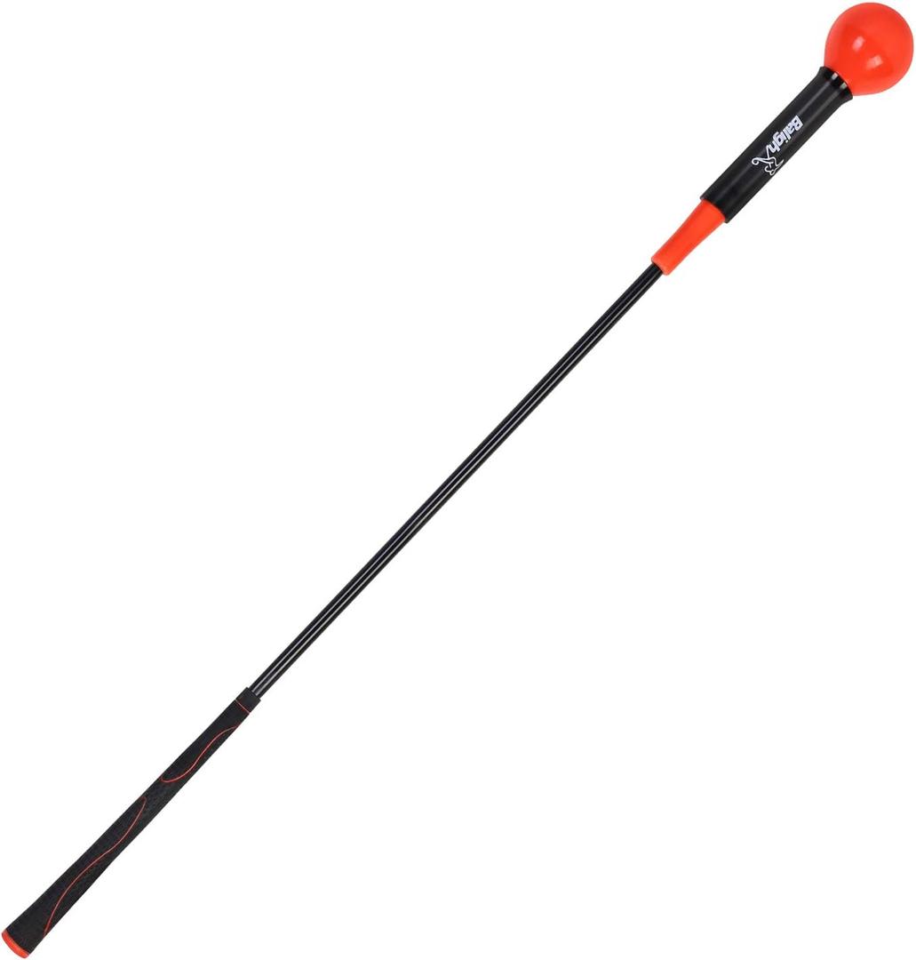 Golf Swing Trainer Aid 48" Warm-Up Stick for Strength Flexibility Tempo Training Golf Practice Aid with Weighted Head Swing Corrector for Men Women