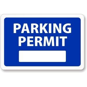 SmartSign "Parking Permit" Blue Window Cling Repositionable Label | 3" x 2" Pack Of 1