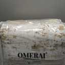 OMERAI 6x9 Washable Area Rug, Brown Modern Abstract Area Rug for Living Room Bedroom, Large Soft Floor Carpet for Bedside Dining Room Kitchen, Non-Slip Indoor Rug- Brown & Beige & Gold