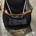 Large Dog Car Cage Black And Orange Leather Material, 24*24*20 in