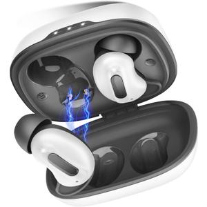 Sleep Earbuds, Mini ANC Wireless Earbuds Bluetooth 5.4 Headphones Deep Bass Stereo, 48H Playtime Ear Buds, 4 ENC Noise Cancelling Mic, In Ear IP7 Waterproof Earphones for Side Sleepers,Touch Control