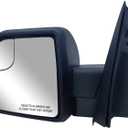Replacement Driver Left Side Door Mirror Textured Back Cover Power and Heated with Siginal Light for Ford F-150 fit year 2015 2016 2017 2018 2019 2020 (Driver (LH) Side)