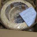 Teru Ji Kaikang Bamboo Pendant Light,Boho Rattan Hanging Light,13.8" Hand Woven Wicker Chandelier for Kitchen Island for Kitchen Island Dining Bedroom Living Room Restaurants