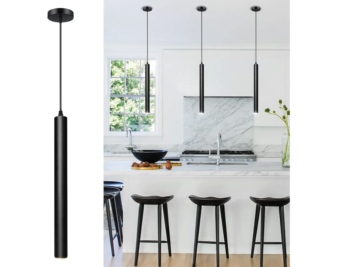 OKELI Modern Pendant Lights 4000K LED Dimmable Pendant Light Fixtures Pendant Lighting for Kitchen Island,Bar,Bedroom, 15.7inch, 10W, ETL, 1Pack