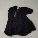 Scarlet Darkness Women Renaissance Shirt Puff Sleeve Square Neck Peasant Pirate Blouse (Large, Black)