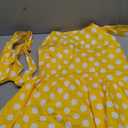 Women Halter Neck 50s Vintage Polka Dot Cocktail Swing Dress Retro Pinup 1950s Audrey Hepburn Rockabilly Prom Dress Lace Up Backless A-Line Wedding Formal Party Casual Belt Dresses Halter-Yellow SizeM