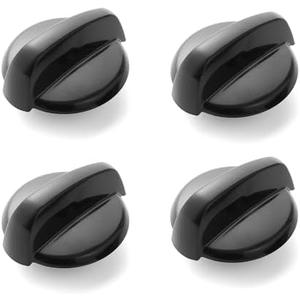 Update 222D1140 Stove Knob Replacement for GE Stove Parts WB03K10216 Burner Knob GE Gas Range Parts Black Plastic Stove Top Knobs JGB250DET2BB Cooktop Control Knobs (Black)
