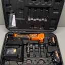 VEVOR Cordless Mini Press Tool, 18V Electric Pipe Crimping Tool for 1/2", 3/4", 1" PEX Pipe Copper Rings, 24KN PEX Press Tool with 2pcs Battery, Fast Charger & Carrying Case - Meet ASTM F1807 Standard