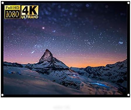 60 inch Anti Crease Projector Screen 4:3 Foldable Projection Screen, Double Sided Projection Curtain, Projector Movies Screens for Home Theater Outdoor Indoor, Wall Bound onto A Frame