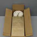 Toovip 100 Pack 5.25x3.25x8.25 Inch Small Gold Kraft Paper Bags with Handles Bulk, Gift Wrap Bags for Favor Grocery Retail Party Birthday Shopping Business Goody Craft Merchandise Take Out Cub Sacks