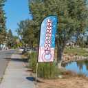 Laundromat Feather Flag for Business Advertising 6 FT Swooper Flag for Storefronts Retailers Shops Food Trucks Events and Fairs (Flagpole Not Included)