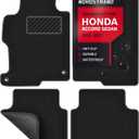 Floor Mats for Honda Accord 2013-2017 - Tailored 3D Fit - Front & Rear Set of 4 - Anti-Slip Backing - 22oz Carpet Mat Heavy Duty - All Weather Car Liner Floormats (Honda Accord IX)