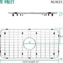 Serene Valley 25-1/8" x 12-7/8" Sink Grid, Centered Drain with Corner Radius 1-1/2", NLW2513C
