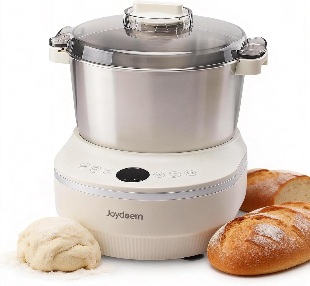Joydeem Electric Dough Maker with Ferment Function, 5.3Qt Dough Mixer Machine, Perfect for Bread Pizza Roti Dumpling Dough & Sourdough, HMJ-A501