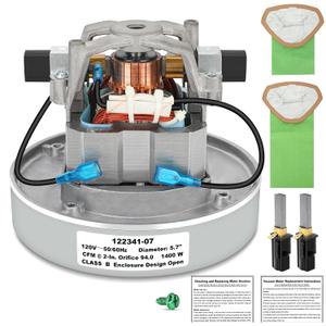 834036 120V Vacuum Motor Replacement - High Power Strong Suction, Quiet Operation, Durable - Fits Backpack Vacuums Pro 6, Pro 10, FS 6 - Direct Replaces 834099 836099 - Easy to Install