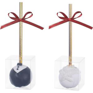 RomanticBaking 50 Pack 1 3/4" x1 3/4"x2"Clear Cake Pop Boxes Packaging with Holes Chocolate Truffle Boxes Treat Boxes Small Gift Boxes Party Favor wedding Birthday boxes