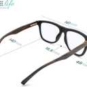 2SeeLife Oversized Blue Light TR-90 Reading Glasses for Men Medium Fit, Sturdy Frame, Spring Hinges, Premium Readers, Matte Black, +2.75