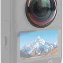 for DJI Osmo 360 Action Camera - 10H Hardness Optical Tempered Glass Lens Protector with AR Coating, Hydrophobic Layer, Anti-Scratch & Shockproof Cover (Black)