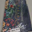 Maison d' Hermine Table Cloth Rectangle Table 100% Cotton 60 x 90 Inches Fall Tablecloth Reusable Everyday Use for Thanksgiving Christmas Decorations Dining Farmhouse Party (Christmas Joy)