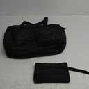 TOPDesign Puffer Tote Bag for Women, Lightweight Puffy Handbag with Compartments, Quilted Shoulder Bag for Work, Travel, Gym (Large, Black)