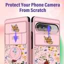 for Pixel 9 Pro/Pixel 9 Case - Women Girls Cute Phone Cover Girly Pretty Aesthetic Flower Floral Unique Design with Camera Cover and Ring Stand Funda for Pixel 9 Pro/Pixel 9