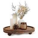 Decor Decorative Round Tray 11.81in for Home Decor for Coffee Table Farmhouse Kitchen Table Living Room Bathroom Centerpiece Tray Decor 