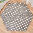 Hexagon Baby Play Mat for Floor,51"×59" Thicken Ultra Soft Playmat, Washable 6 Panel Playpen Mat Non-Slip Crawling Mat for Babies Floor Tummy time(Cloud)