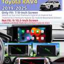 PZK Car Phone Mount for Toyota RAV4 2019-2025 Hybrid LE/XLE/Premium Accessories 7/8-Inch Screen 360 Rotation Smart Phone Cradles Auto Lock Cell Phone Holder Not Affect Air Vent (Not Fit 9/10.5 inch)