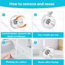 2 x 2pcs Suction Cup Hooks for Shower,Inside Shower,Wall,Bathroom,Bedroom,Kitchen,Door,Glass Window, Mirror, Tile, No Drilling Hanging for Towels,Robes,Loofah,hat,Clothing,Wreath (Chrome)