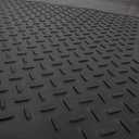 Waterproof Trunk Mat All Weather Cargo Liner 52" x 43" Universal Trimmable Tray Non Slip Interior Snow Rain Dust Rust Protection Heavy-Duty Black Rubber Rear Floor Carpet Cover Kids Dogs Pat Friendly