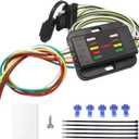 NEW SUN 3-Way to 2-Way Trailer Tail Light Converter - 100% Copper, 5-Wire to 4-Pin Flat Harness, Waterproof, Easy Install for Trucks, Towing Vehicles, Non-Powered Easy Installation