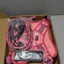 Heavy Duty Tactical Dog Harness for Large Dogs, No Pull Adjustable Pet Harness Reflective Service Training Easy Control Pet Vest Military K9 Working Dog Harnesses- Large, Pink Camo