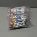 pomaylor 40 Pack 6 Colors Mini Acrylic Paint and Brushes Set for Party Favor, Individual Paints Strips Sets with Brush for Painting Kit for Canvas