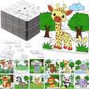 24 Pack Wild Animal Color Your Own Jigsaw Puzzles for Kids 3-5, 4-6, 6-8, Coloring Crafts DIY Paper Puzzles Party Favors Gifts for Toddler Children Learning Education Toys