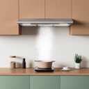 Under Cabinet Range Hood 30 inch Vent Hood for Kitchen with 3 Speed Exhaust Fan, Ducted and Ductless Convertible, Stainless Steel
