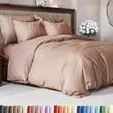 Duvet Cover King Size - Extra Soft King Size Duvet Cover - Lightweight, Breathable & Cozy - Easy Care & Fade Free with Zipper Closures & Ties - 104" x 90" Inches - (Mauve) Comforter Not Included