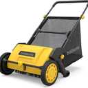 Push Lawn Sweeper 21" Walk Behind Leaf Collector for Lawn and Yard with 103L Hopper Bag Adjustable Height Grass & Leaf Picker for Lawn Cleanup
