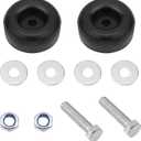 4pcs Trailer Ramp Door Rubber Bumpers, 2.5in Round Bump Truck Cargo Stops with Screws Nuts Spacers, Rubber Pads for Shock Absorption Replacement Parts Accessories