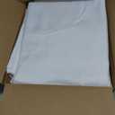 Amazon Basics 4 Piece Microfiber Lightweight Wrinkle-free Breathable Bed Sheet Set, Super Soft Easy Care, 14" Deep Pockets, Queen, Bright White, Solid