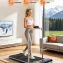 Walking Pad Treadmill, Folding Treadmill for Home with Handrail& Incline