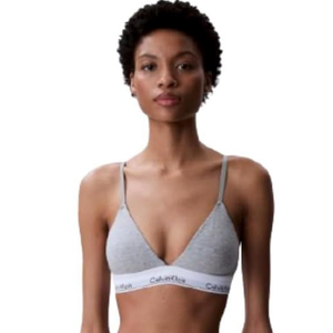 ize SCalvin Klein Women's Modern Cotton Lightly Lined Triangle Wireless Bralette (Grey Heather), 