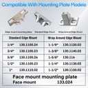 8 PCS Replacement for Blum 110 Cabinet Hinges, Hinge Back Model 30.310-11.02, Compact 33 Screw on 110 Opening Cabinet Door Hinge, Soft Close Cabinet Hinges with Screws (Mounting Plate Not Included)