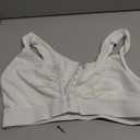 FeelinGirl Post Surgery Compression Bra for Women's Front Closure Bra with Adjustable Straps Wirefree (Medium, White)