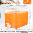 Domensi 1 Pack 2 Gallon Drink Dispenser for Fridge with Spigot Water Dispenser Leak Proof Lids Filter Screen Beverage Juice Container Sealed Plastic Lemonade Milk Cold Hot Drink Tea Jug for Party