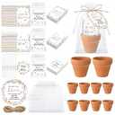 Reallnaive Baby Shower Party Favors Baby in Bloom Envelopes Seed Packets Include 24 Mini Terracotta Pots Seed Packets 24 Self Adhesive Envelopes Thank You Tags Gifts for Party(Wildflower)