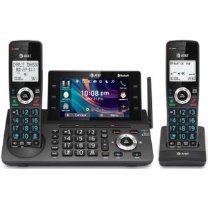 AT&T 2-Handset DECT 6.0 Cordless Home and Business Phone with Answering Machine, 5" Color Display, One-Touch Shortcut, Conference, Intercom, Smart Call Blocker, Bluetooth Connect to Cell: DLP73290